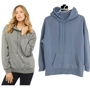 Lazypants light sky blue pullover hoodie bird logo xs